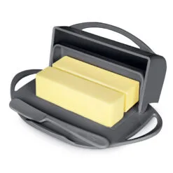 Gray Butterie Flip-Top Butter Dish -Hallmark shop Gray Plastic FlipTop Butter Dish With Knife BTRGRY1010 04