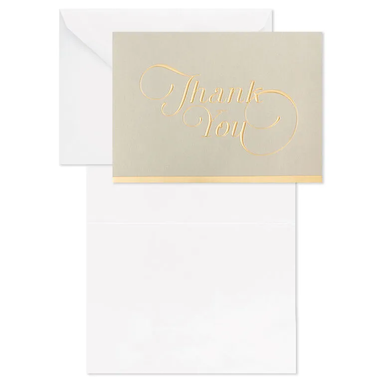 Hallmark Gray And Gold Bulk Blank Thank-You Notes, Pack Of 50 5 Hallmark Gray And Gold Bulk Blank Thank-You Notes, Pack Of 50 - Image 3