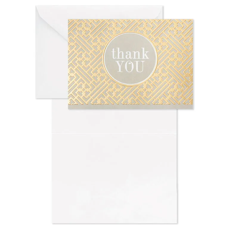 Hallmark Gray And Gold Bulk Blank Thank-You Notes, Pack Of 50 6 Hallmark Gray And Gold Bulk Blank Thank-You Notes, Pack Of 50 - Image 4