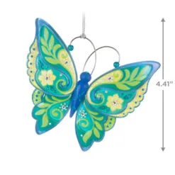 Hallmark Brilliant Butterflies Special Edition Ornament -Hallmark shop Green and Blue Butterfly Keepsake Ornament 1999QGO2799 03