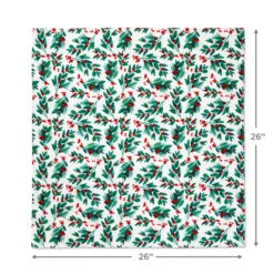 Hallmark 26" Greenery And Berries Christmas Fabric Gift Wrap With Twine And Tag 11 Hallmark 26" Greenery And Berries Christmas Fabric Gift Wrap With Twine And Tag -Hallmark shop Greenery and Berries Christmas Fabric Gift Wrap With Tag 5XW2087 04