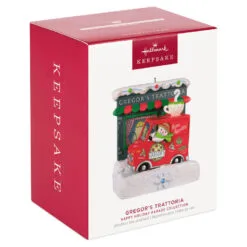 Hallmark Happy Holiday Parade Collection Gregor's Trattoria Musical Ornament With Light -Hallmark shop Gregors Trattoria and Food Truck Keepsake Ornament 3499QGO2527 04