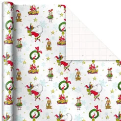 Hallmark Dr. Seuss™ Grinch 3-Pack Christmas Wrapping Paper Assortment, 105 Sq. Ft. -Hallmark shop Grinch 3Pack Christmas Wrapping Paper 5JXW1211 05