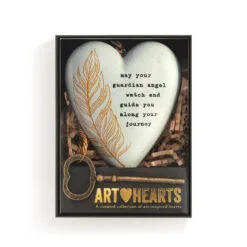 Demdaco Guardian Angel Art Heart With Key Stand 9 Demdaco Guardian Angel Art Heart With Key Stand -Hallmark shop Guardian Angel Heart Sculpture With Key 1003480431 04
