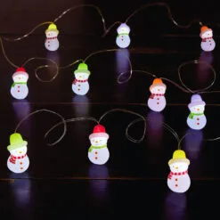 Hallmark Gumdrop Snowman 10-Light Christmas String Lights, 10' -Hallmark shop Gumdrop Snowman Keepsake Christmas Light String 1QSB6279 02