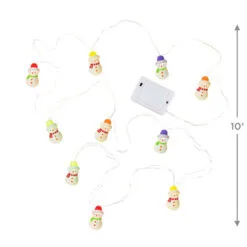 Hallmark Gumdrop Snowman 10-Light Christmas String Lights, 10' -Hallmark shop Gumdrop Snowman Keepsake Christmas Light String 1QSB6279 03