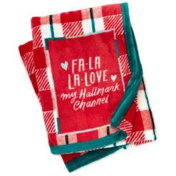 Hallmark Channel Fa-La-La-Love Plaid Blanket, 50x60 10 Hallmark Channel Fa-La-La-Love Plaid Blanket, 50x60 -Hallmark shop Hallmark Channel FaLaLaLove Plaid Blanket 1XKT3520 03