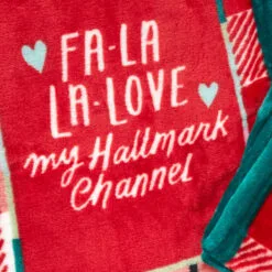 Hallmark Channel Fa-La-La-Love Plaid Blanket, 50x60 13 Hallmark Channel Fa-La-La-Love Plaid Blanket, 50x60 -Hallmark shop Hallmark Channel FaLaLaLove Plaid Blanket 1XKT3520 06