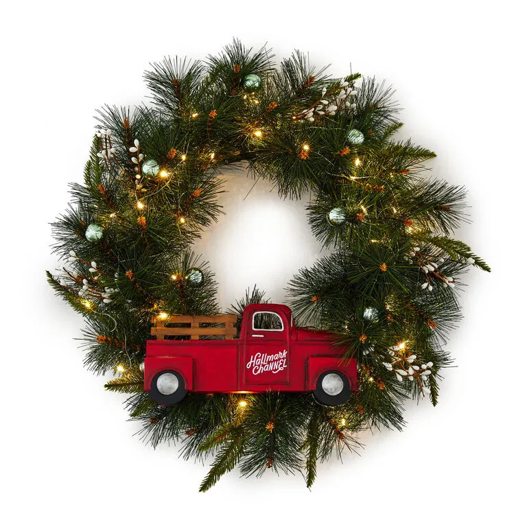 Hallmark Channel Truck Motion-Activated Wreath With Sound And Light, 14" 3 Hallmark Channel Truck Motion-Activated Wreath With Sound And Light, 14"