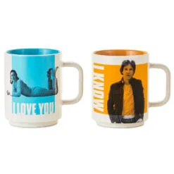 Hallmark Star Wars™ Han Solo™ And Princess Leia™ Bespin™ I Love You I Know Stacking Mugs, Set Of 2