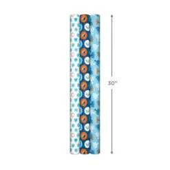 Hallmark Blue Hanukkah Designs 3-Pack Wrapping Paper Assortment, 120 Sq. Ft. -Hallmark shop Hanukkah Designs Wrapping Paper Assortment 5JXW1257 07