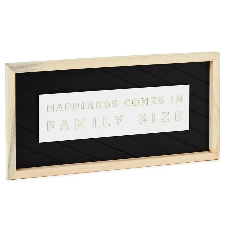 Hallmark Family Size Happiness Framed Quote Sign, 14x7 3 Hallmark Family Size Happiness Framed Quote Sign, 14x7