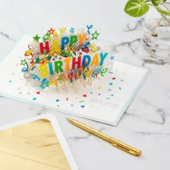 Hallmark Happy Birthday Cake 3D Pop-Up Birthday Card -Hallmark shop Happy Birthday Cake 3D PopUp Birthday Card 1299LAD8650 06