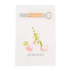 Mud Pie Happy Hour Tea Towel And Bar Tool, Set Of 2
