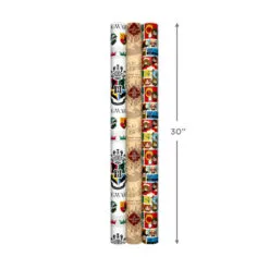 Hallmark Harry Potter™ 3-Pack Assorted Wrapping Paper, 60 Sq. Ft. Total -Hallmark shop Harry Potter Assorted Wrapping Paper Pack 5EWR2958 08