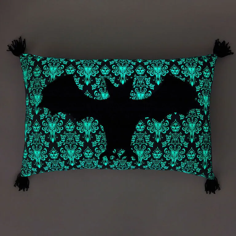 Hallmark Disney The Haunted Mansion Glow-in-the-Dark Bat Pillow, 12x20 4 Hallmark Disney The Haunted Mansion Glow-in-the-Dark Bat Pillow, 12x20 - Image 2