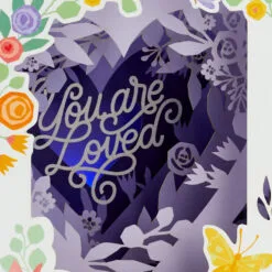 Hallmark You Are Loved 3D Pop-Up Musical Mother's Day Card With Light -Hallmark shop Heart Flowers Music Light 3D PopUp Mothers Day Card 1099MEJ8026 04