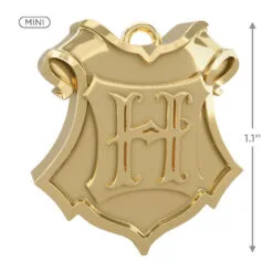 Hallmark Mini Harry Potter™ The Wizarding World™ Metal Ornaments, Set Of 3 -Hallmark shop Hogwarts Crest Owl Deathly Hallows Keepsake Ornaments 2199QXM9249 05