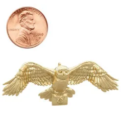 Hallmark Mini Harry Potter™ The Wizarding World™ Metal Ornaments, Set Of 3 -Hallmark shop Hogwarts Crest Owl Deathly Hallows Keepsake Ornaments 2199QXM9249 11