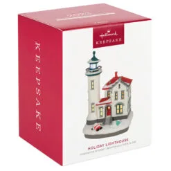 Hallmark Holiday Lighthouse 2023 Ornament With Light -Hallmark shop Holiday Lighthouse Keepsake Ornament 2799QXR8237 04
