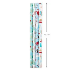 Hallmark Holiday Mix 4-Pack Christmas Wrapping Paper Assortment, 120 Sq. Ft. -Hallmark shop Holiday Mix Assorted Christmas Wrapping Paper 5JXW1042 04