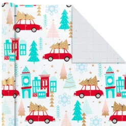 Hallmark Holiday Mix 4-Pack Christmas Wrapping Paper Assortment, 120 Sq. Ft. -Hallmark shop Holiday Mix Assorted Christmas Wrapping Paper 5JXW1042 08