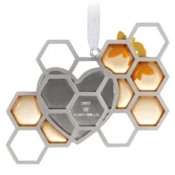 Hallmark Our Love Is Sweet Metal Ornament -Hallmark shop Honeycomb and Heart Keepsake Ornament 1799QHX3027 06