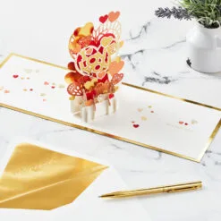 Hallmark All My Love Hearts 3D Pop-Up Love Card 15 Hallmark All My Love Hearts 3D Pop-Up Love Card -Hallmark shop I Love You Hearts 3D PopUp Love Card 1299LAD2889 06