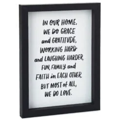 Hallmark In Our Home Framed Quote Sign, 6x8