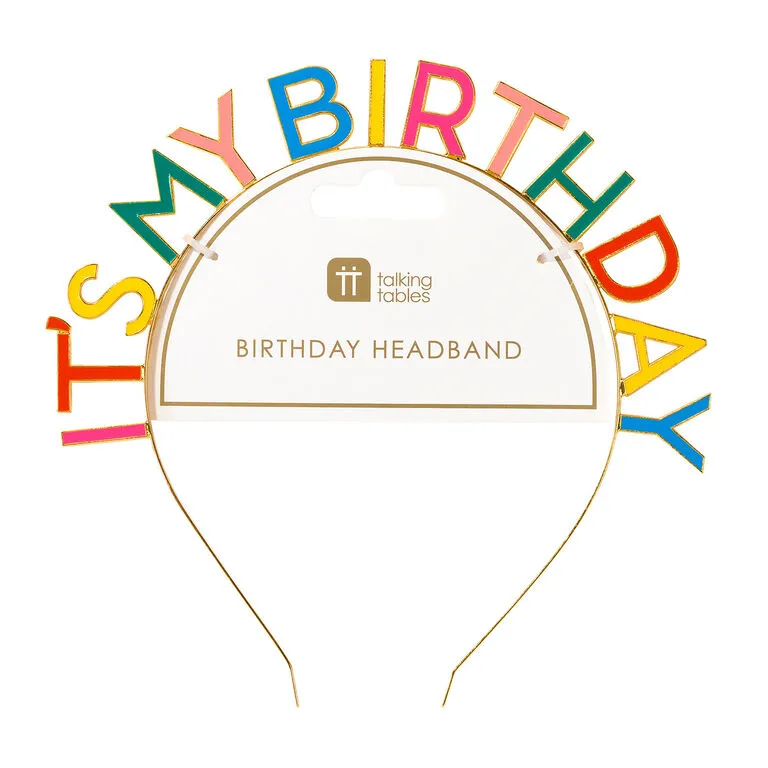 Talking Tables It's My Birthday Rainbow Headband 3 Talking Tables It's My Birthday Rainbow Headband