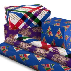 Hallmark Jewel Tones Assorted 3-Pack Christmas Wrapping Paper, 120 Sq. Ft. 12 Hallmark Jewel Tones Assorted 3-Pack Christmas Wrapping Paper, 120 Sq. Ft. -Hallmark shop Jewel Tones Christmas Wrapping Paper Set 5JXW1251 03