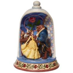Enesco Jim Shore Disney Beauty And The Beast Rose Dome Figurine, 10.3"