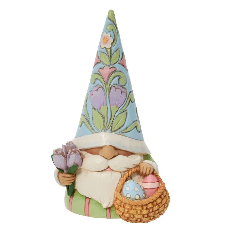 Enesco Jim Shore Gnome With Easter Basket Figurine, 4.9" 3 Enesco Jim Shore Gnome With Easter Basket Figurine, 4.9"