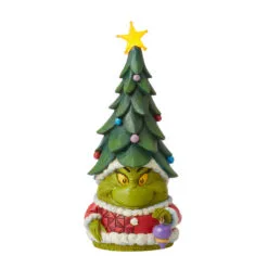 Enesco Jim Shore Dr. Seuss Grinch Gnome With Tree Hat Figurine, 9.84"