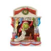 Enesco Jim Shore Grinch Peeking Out Of Fireplace Figurine, 5.5" -Hallmark shop Jim Shore Grinch Peeking Out of Fireplace Figurine 6012693 01