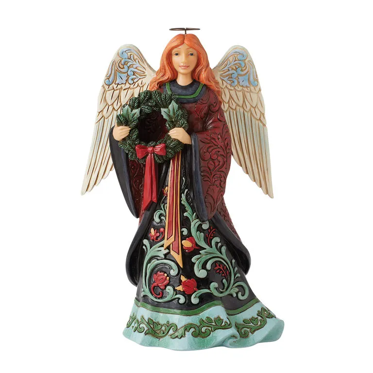 Enesco Jim Shore Holiday Manor Angel Figurine, 9.25" 3 Enesco Jim Shore Holiday Manor Angel Figurine, 9.25"