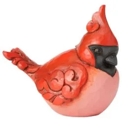 Enesco Jim Shore Red Cardinal Bird Figurine, 4.25"