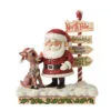 Enesco Jim Shore Rudolph, Santa And North Pole Sign Figurine, 7.68" -Hallmark shop Jim Shore Rudolph Santa North Pole Sign Figurine 6012715 01