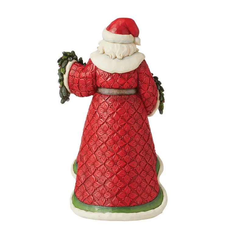 Enesco Jim Shore Santa With Poinsettia Garland Figurine, 12.2" 4 Enesco Jim Shore Santa With Poinsettia Garland Figurine, 12.2" - Image 2