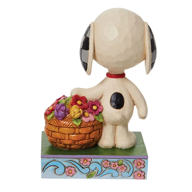 Enesco Jim Shore Peanuts Snoopy Basket Of Tulips Figurine, 4.9" 4 Enesco Jim Shore Peanuts Snoopy Basket Of Tulips Figurine, 4.9" - Image 2