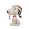 Enesco Jim Shore Peanuts Snoopy With Candy Cane Mini Figurine, 2.75" -Hallmark shop Jim Shore Snoopy Glitter Candy Cane Mini Figurine 6013048 01