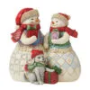 Enesco Jim Shore Snow Couple With Puppy Figurine, 5.12" 1 Enesco Jim Shore Snow Couple With Puppy Figurine, 5.12" -Hallmark shop Jim Shore Snowman Couple Puppy Dog Figurine 6012938 01