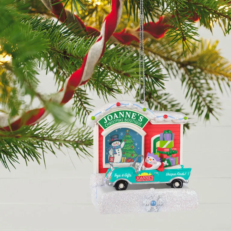 Hallmark Happy Holiday Parade Collection Joanne's Christmas Boutique Musical Ornament With Light 4 Hallmark Happy Holiday Parade Collection Joanne's Christmas Boutique Musical Ornament With Light - Image 2