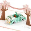 Hallmark Best Wishes For The Road Ahead 3D Pop-Up Wedding Card -Hallmark shop Just Married Car 3D PopUp Wedding Card 1299LAD2903 01