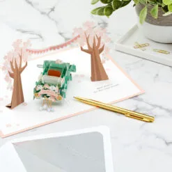 Hallmark Best Wishes For The Road Ahead 3D Pop-Up Wedding Card -Hallmark shop Just Married Car 3D PopUp Wedding Card 1299LAD2903 08