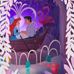 Hallmark Disney The Little Mermaid 3D Pop-Up Musical Valentine's Day Card With Light 13 Hallmark Disney The Little Mermaid 3D Pop-Up Musical Valentine's Day Card With Light -Hallmark shop Kiss the Girl PopUp Music Light Valentines Day Card 1099VAY9992 04