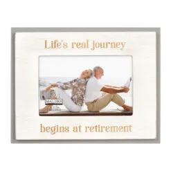 Malden Life's Journey Begins At Retirement Wood Picture Frame, 4x6