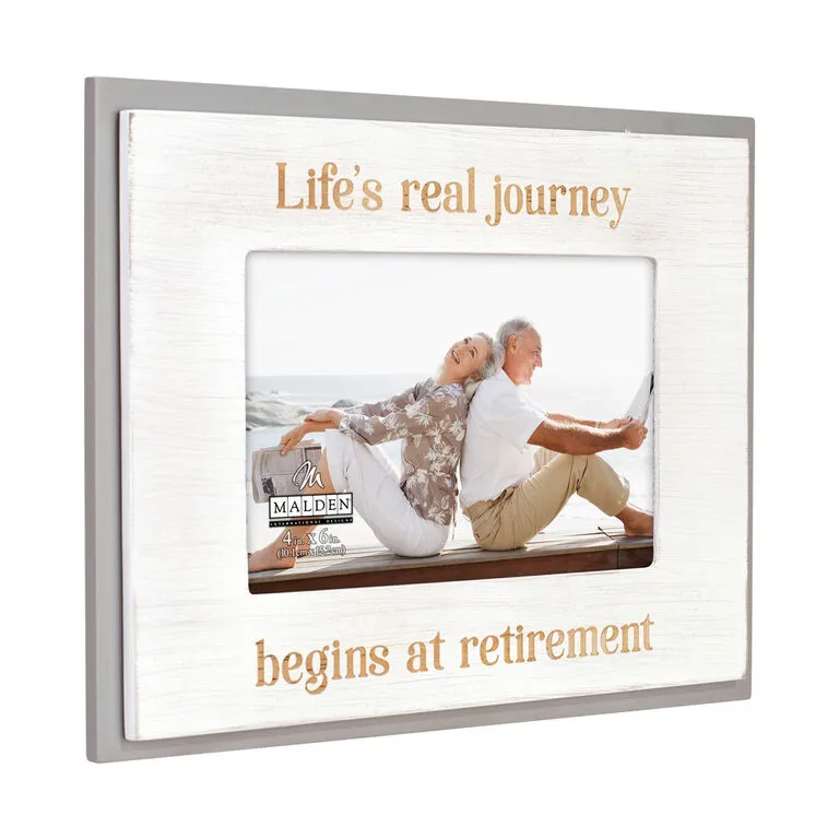 Malden Life's Journey Begins At Retirement Wood Picture Frame, 4x6 4 Malden Life's Journey Begins At Retirement Wood Picture Frame, 4x6 - Image 2