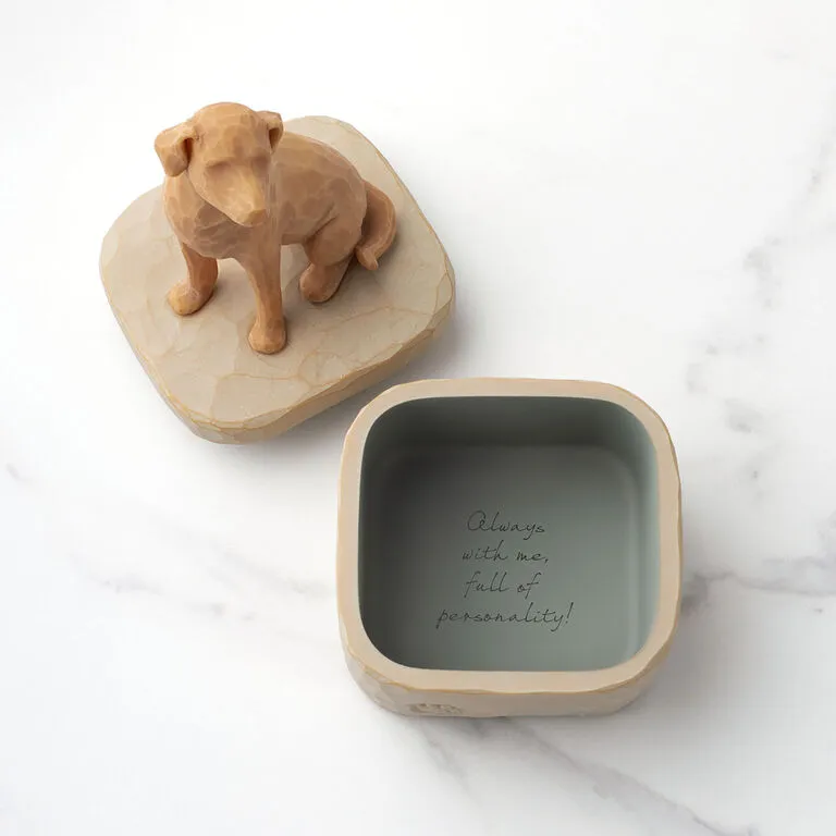 Willow Tree Light Brown Dog Figurine Keepsake Box 4 Willow Tree Light Brown Dog Figurine Keepsake Box - Image 2