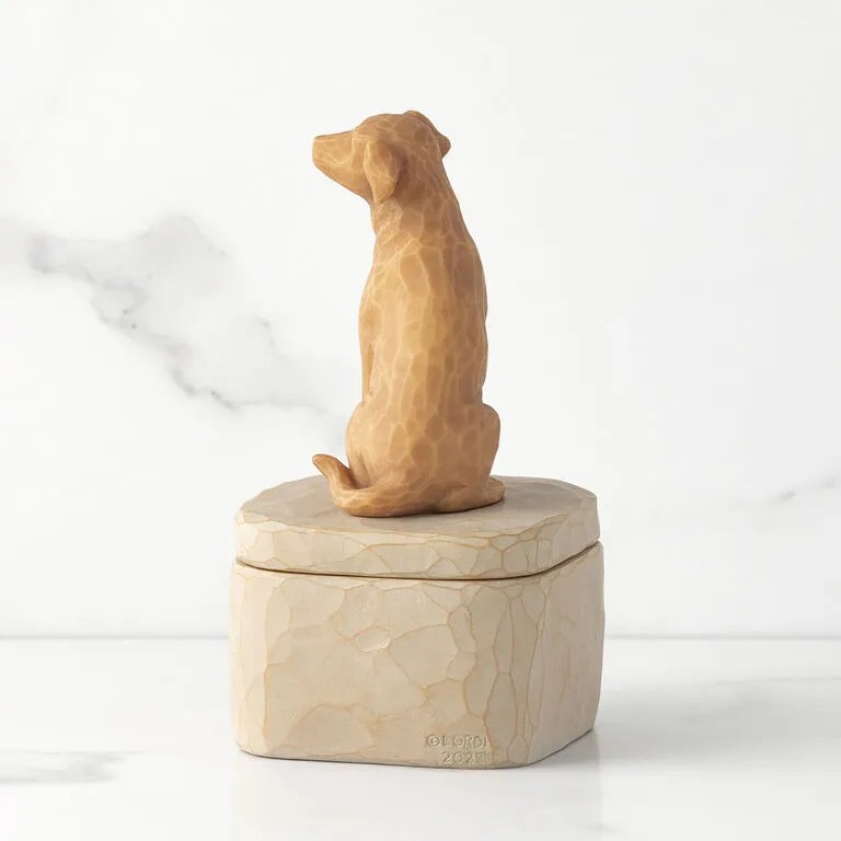 Willow Tree Light Brown Dog Figurine Keepsake Box 5 Willow Tree Light Brown Dog Figurine Keepsake Box - Image 3